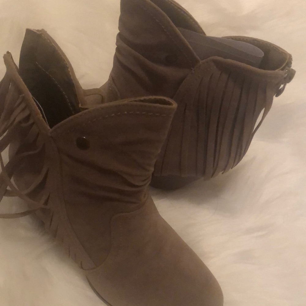 Fringe boots.